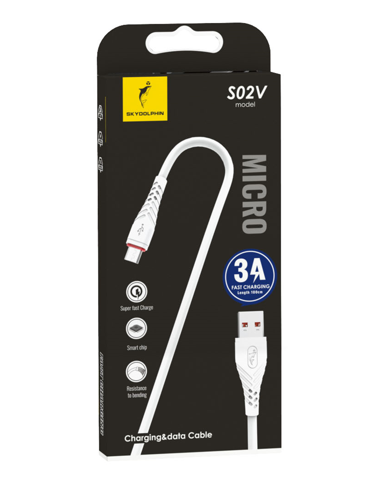 Кабель SkyDolphin S02T USB - USB Type-C (M/M), 1 м, White (SDUSB-000588)